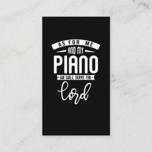 Carte De Visite Pianiste chrétien Musique religieuse Lord Piano Pl