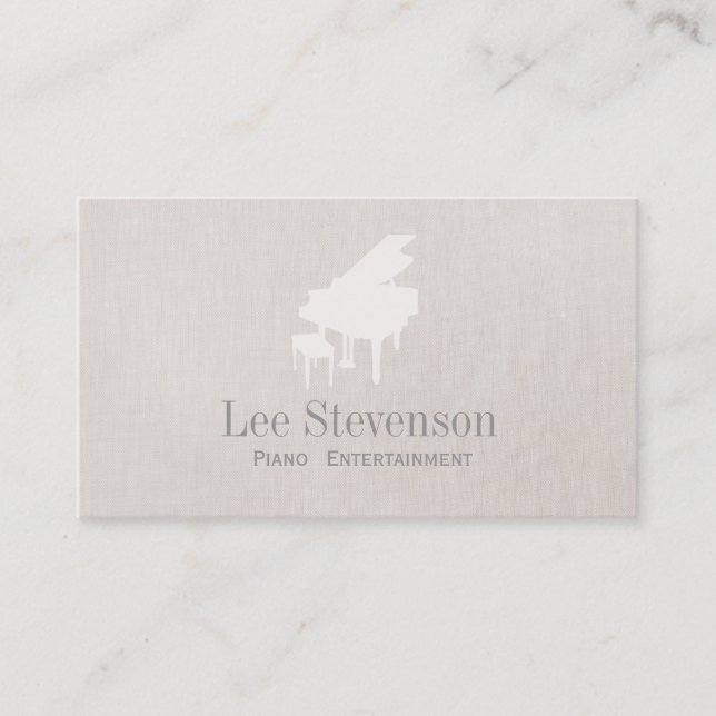 Carte De Visite Pianiste Piano Musique Enseignant Grand Piano (Devant)