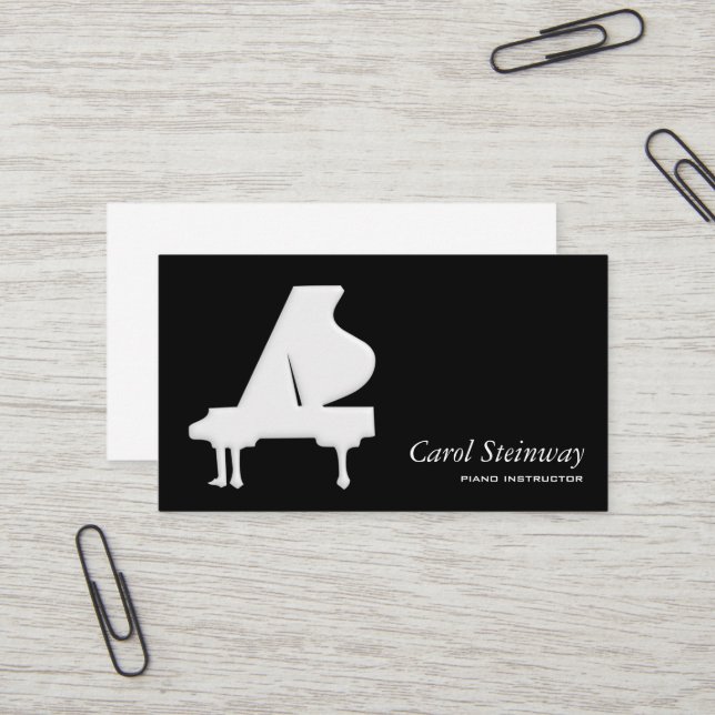 Carte De Visite Piano (Devant/Arrière en situation)