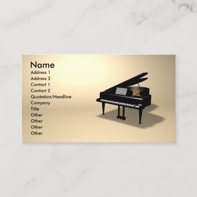 Carte De Visite piano (Devant)