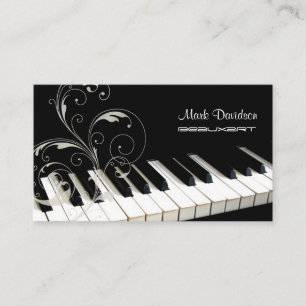 Carte De Visite Piano-Clavier+tourbillons/cartes de visite enseign