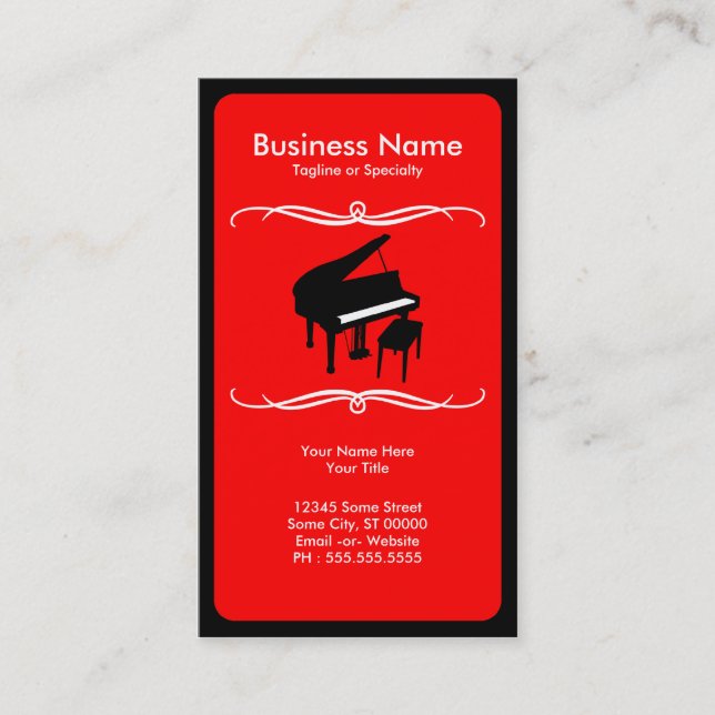 Carte De Visite piano de mod (Devant)