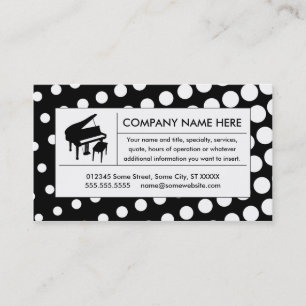 Carte De Visite piano demi-ton