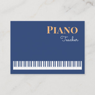 Carte De Visite Piano Enseignant Moderne Stylé Clavier Musique
