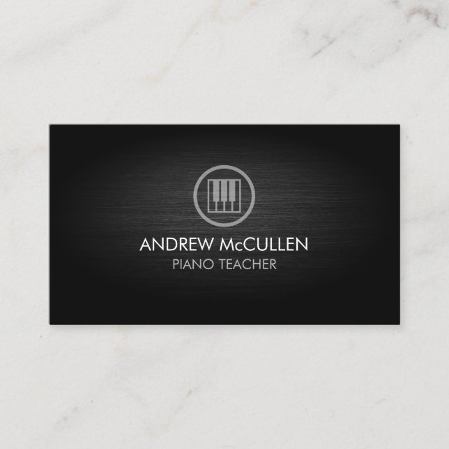 Carte De Visite Piano Enseignant Musique Musicien (Devant)