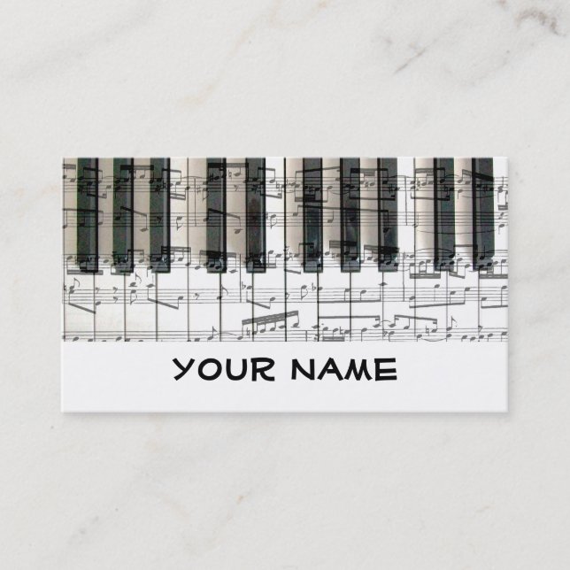 Carte De Visite piano pianiste (Devant)