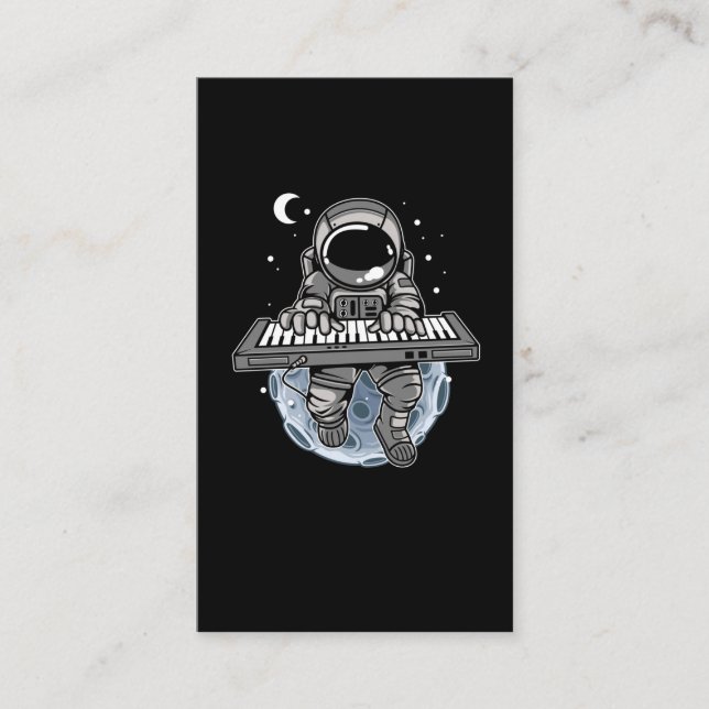 Carte De Visite Piano Player Astronaut instrument de musique Cosmo (Devant)