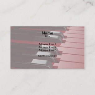 Carte De Visite Piano rouge