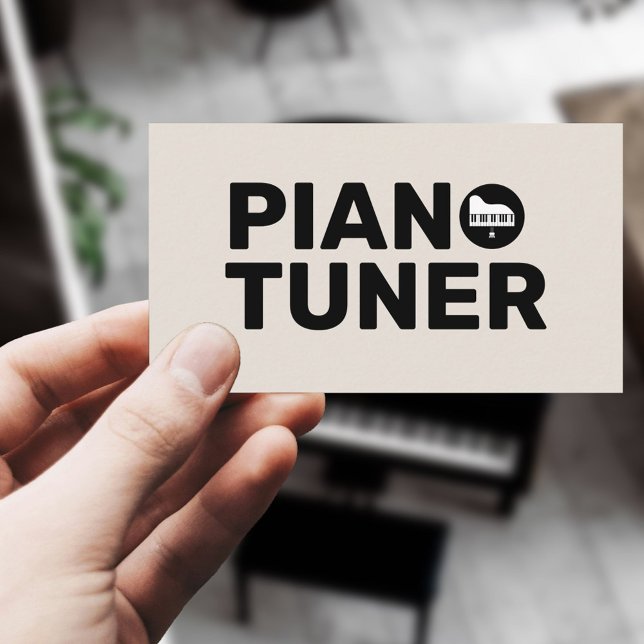 Carte De Visite Piano Tuner & Technician (Piano Tuner & Technician Business Card)