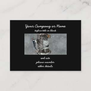 Carte De Visite Pic Downy en neige - Photo originale