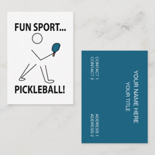 Carte De Visite Pickleball Player Sports Amusement Sport Picklebal