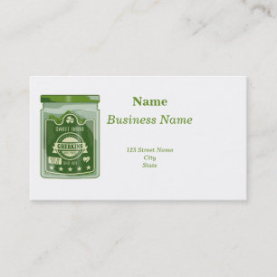Carte De Visite Picky Gherkins Jar Pop Art