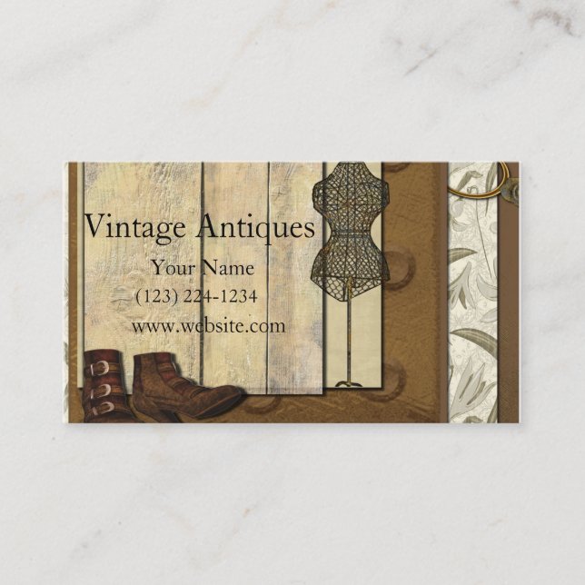 Carte De Visite Pièce de couturière de Steampunk (Devant)
