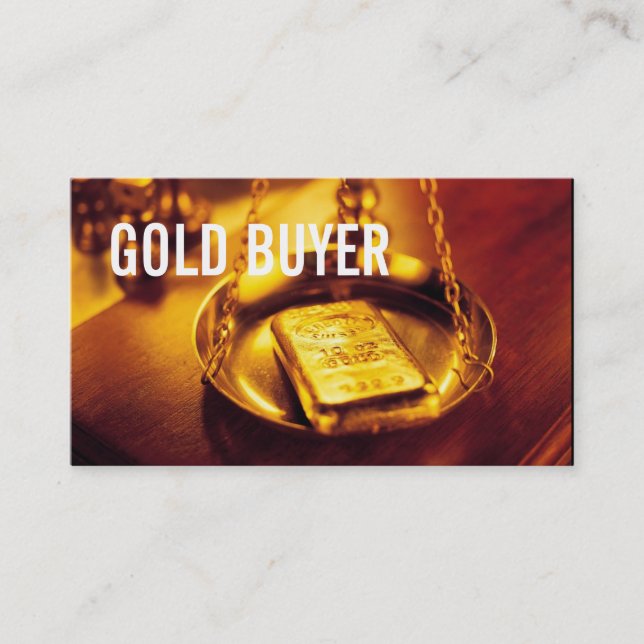 Carte De Visite Pièces d'argent pour les bijoux d'achat d'or (Devant)