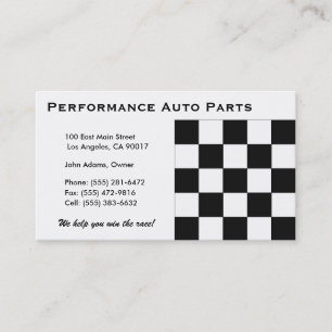 Carte De Visite Pièces d'auto B