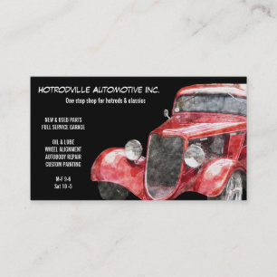 Carte De Visite Pièces d'automobiles et service Véhicule à capucho
