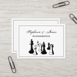 Carte De Visite Pièces de Jeu d'Échecs Art Vintage #2