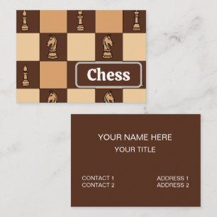 Carte De Visite Pièces de plateau d'échecs