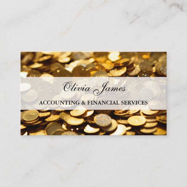 Carte De Visite Pièces d'or Finances Investissement et comptabilit (Devant)