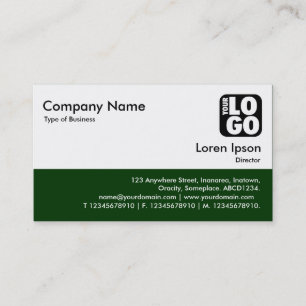 Carte De Visite Pied de page couleur - Vert foncé