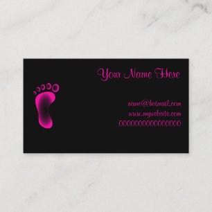 Carte De Visite Pied rose transparent