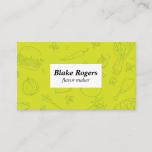 Carte De Visite Pied   Salade   Chef   Marché des légumes
