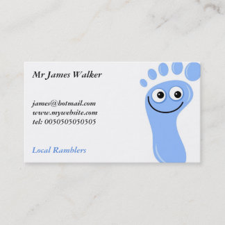 Carte De Visite Pieds bleus heureux, M. James Walker,