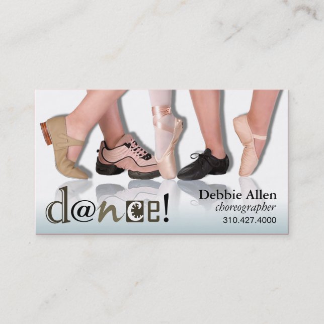 Carte De Visite "Pieds de danse" - chorégraphe, danseur, (Devant)