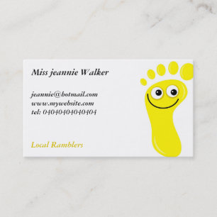 Carte De Visite Pieds jaunes heureux