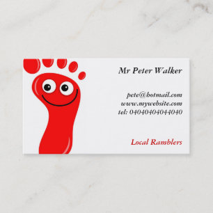 Carte De Visite Pieds rouges heureux