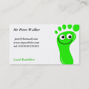 Carte De Visite Pieds verts heureux