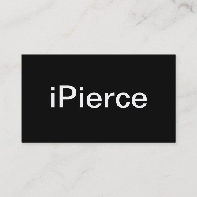 Carte de visite Piercing (Devant)