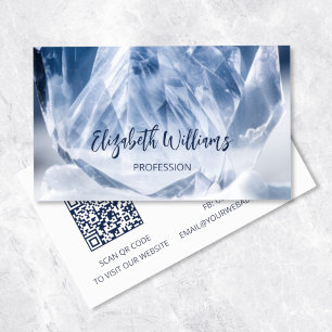 Carte De Visite Pierre de cristal QR Code Mountain