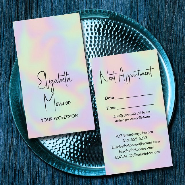 Carte De Visite Pierre de gemme optique holographique (*BEST TO USE SIGNATURE UV GLOSS paper we selected for best results with holographic illustration)