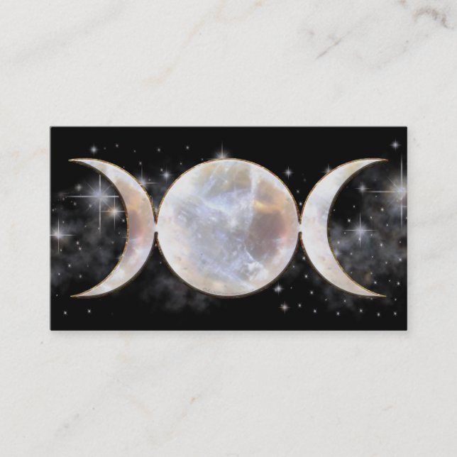 Carte De Visite Pierre de la lune triple de lune (Devant)