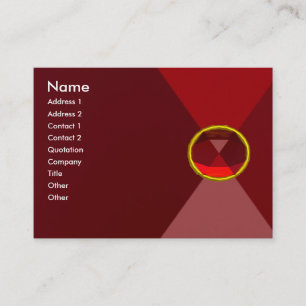 Carte De Visite PIERRE ROUGE VIBRANTE EN ROUGE Abstraite géométriq