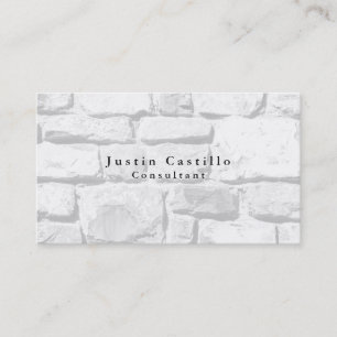 Carte De Visite Pierres murales simples élégantes