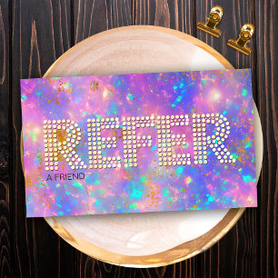 Carte De Visite Pierres Opale de diamant Or Référence