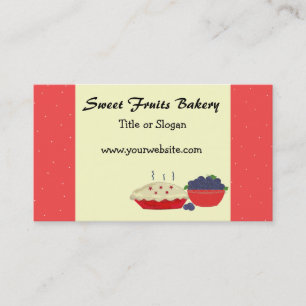Carte De Visite Pies et fruits