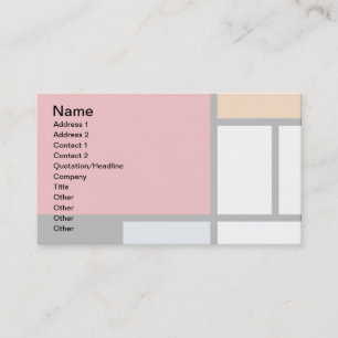 Carte De Visite Piet Mondrian - Composition avec un grand plan rou
