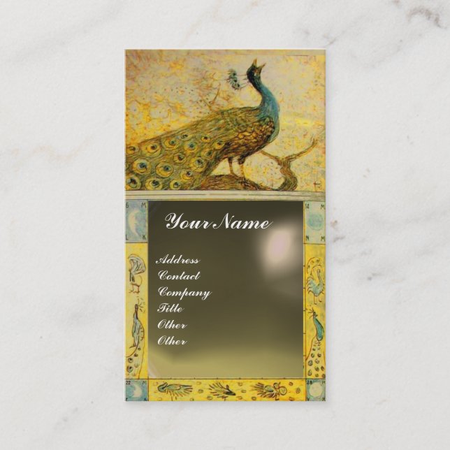 Carte De Visite PIGEONNIER DE MARIAGE AMOUR MONOGRAMME agate jaune (Devant)
