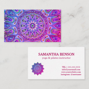 Carte De Visite Pilates Yoga Instructeur Mandala