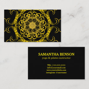 Carte De Visite Pilates Yoga Instructeur Mandala