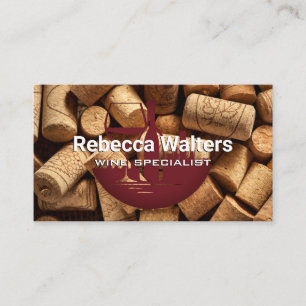 Carte De Visite Pile de Corks   Vins et bâtiments urbains