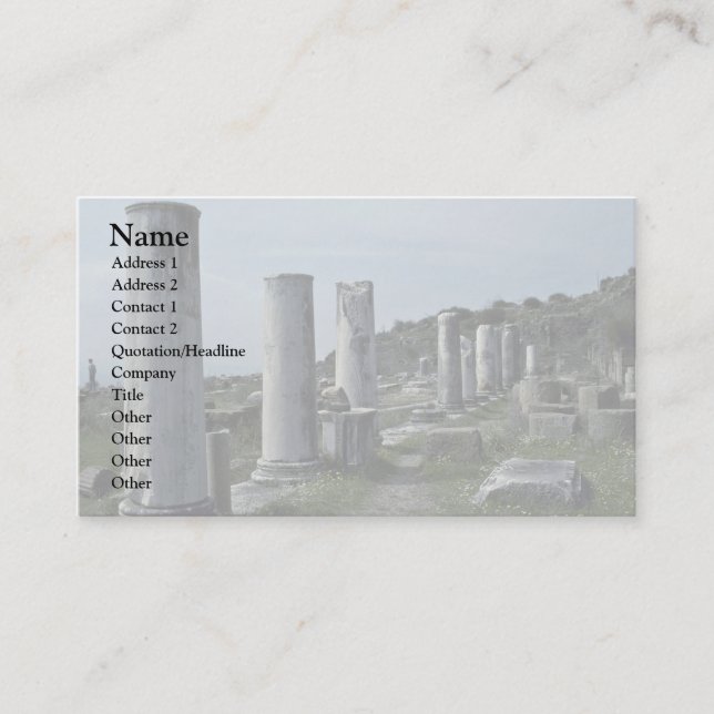 Carte De Visite Piliers brisés (Devant)