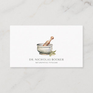 Carte De Visite Pilon de mortier du docteur en naturopathie