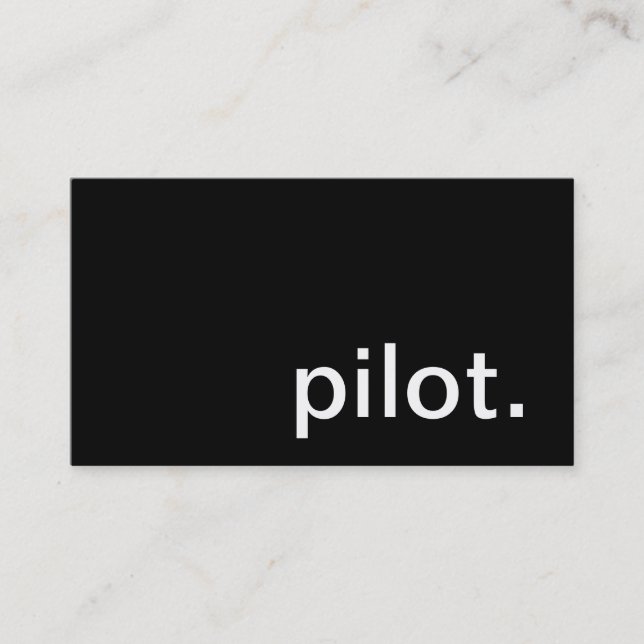 Carte de visite pilote (Devant)