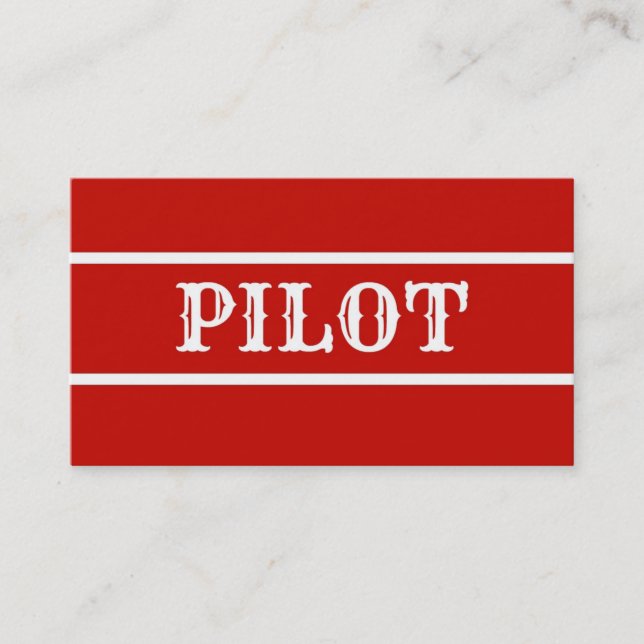 Carte de visite pilote (Devant)