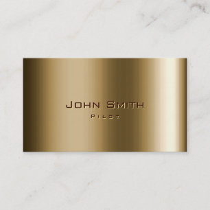 Carte De Visite Pilote/Carte de visite d'aviateur en bronze métall