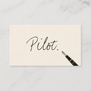 Carte De Visite Pilote/Carte de visite d'avion écrit à la main